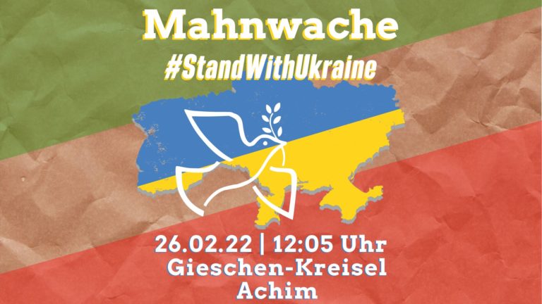 Mahnwache für die Solidarität mit der Ukraine