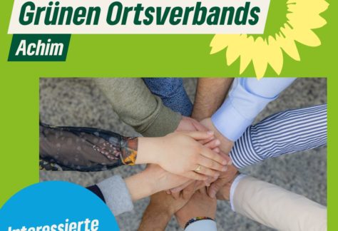 Sitzung des grünen Ortsverbandes Achim. Interessierte Gäste sind Willkommen. Das Bild zeigt Hände