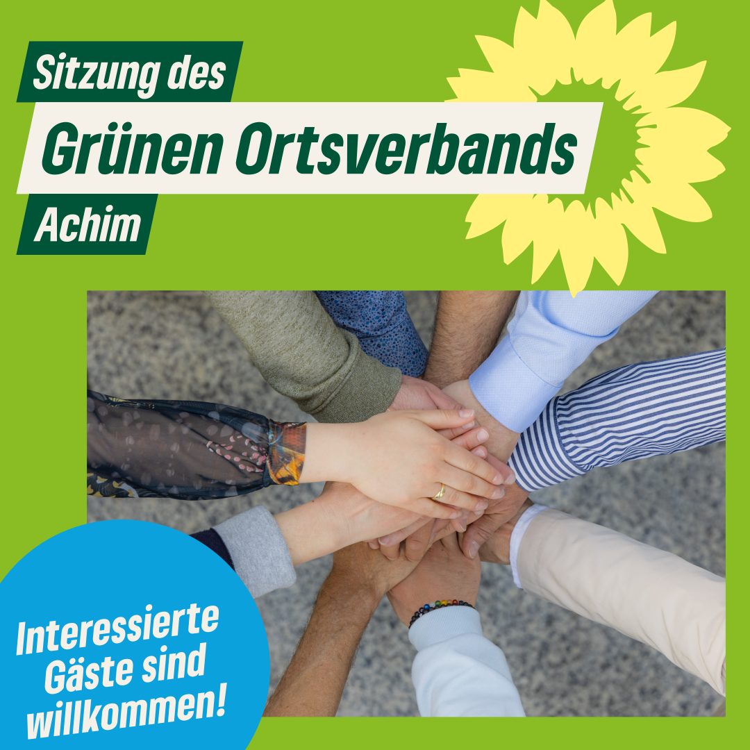 Sitzung des grünen Ortsverbandes Achim. Interessierte Gäste sind Willkommen. Das Bild zeigt Hände